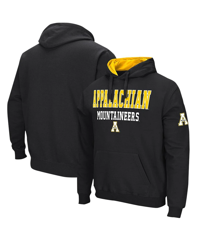 Men's Colosseum Black Appalachian State Mountaineers Sunrise Pullover Hoodie