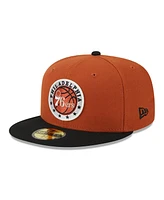 Men's New Era Rust, Black Philadelphia 76ers Two-Tone 59FIFTY Fitted Hat