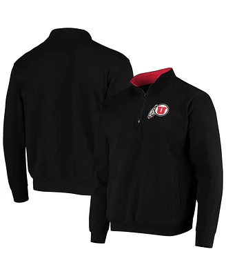 Men's Colosseum Black Utah Utes Tortugas Logo Quarter-Zip Jacket