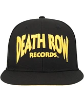 Men's Black Death Row Records Paisley Fitted Hat