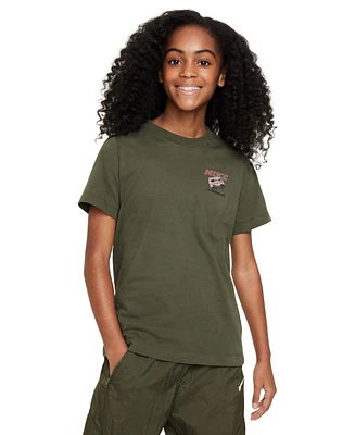 Nike Big Kids Sportswear Cotton Sole Rally Graphic T-Shirt