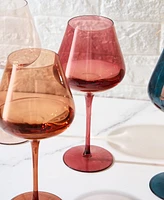 The Wine Savant Pastel Large Colored Crystal Wine Glass, Set of 6