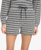 Andrew Marc Sport Women's Striped Knit Drawstring Shorts