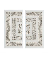 Madison Park Tala Framed Geometric Rice Paper Panel 2-Pc. Shadowbox Wall Decor Set