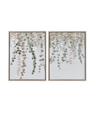 Ink+Ivy Botanical Waterfall Eucalyptus 2-Pc. Framed Canvas Wall Decor Set