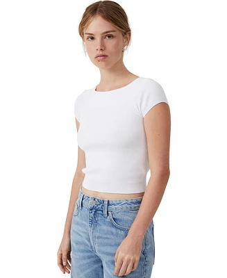 Cotton On Women's Rib Off Shoulder Knit Top
