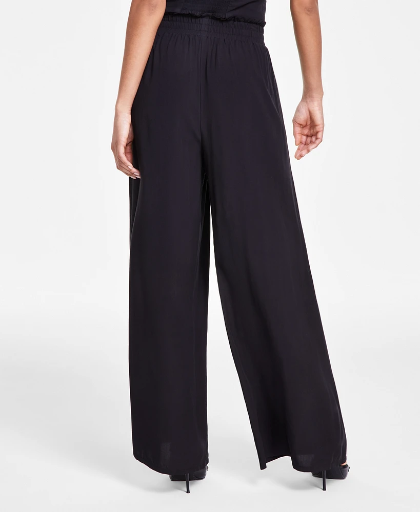 Bar Iii Women's Pull-On Wide-Leg Pants, Created for Macy's