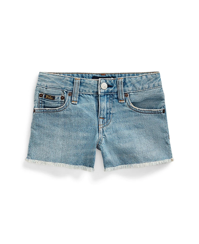 Polo Ralph Lauren Toddler Girls Frayed Cotton Denim Shorts