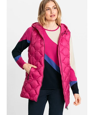 Olsen Women's Long Line Quilted Vest