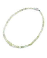 Bling Jewelry Elegant Simple Classic Graduated Round Bead Ball New Jade Light Shade Green Ombre Natural Serpentine Strand Necklace Jewelry For Women 1