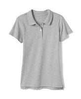 Lands' End School Uniform Girls Short Sleeve Feminine Fit Interlock Polo Shirt