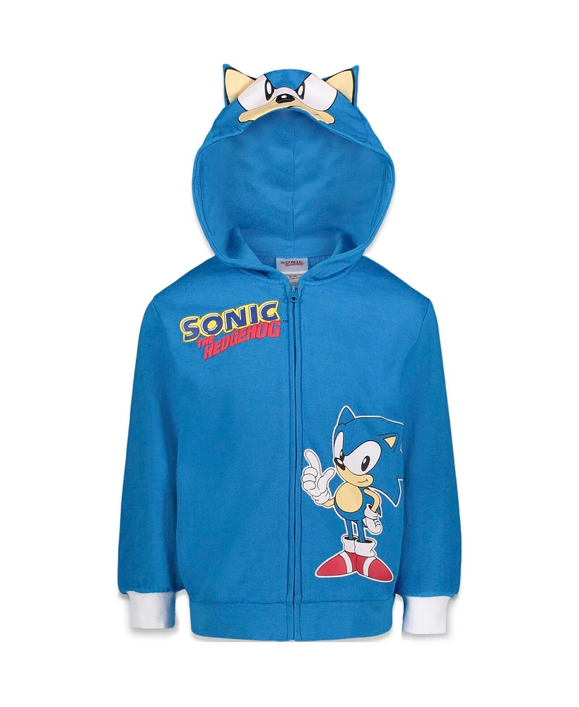 Sega Toddler Boys Sonic the Hedgehog Shadow Knuckles Fleece Zip Up Hoodie