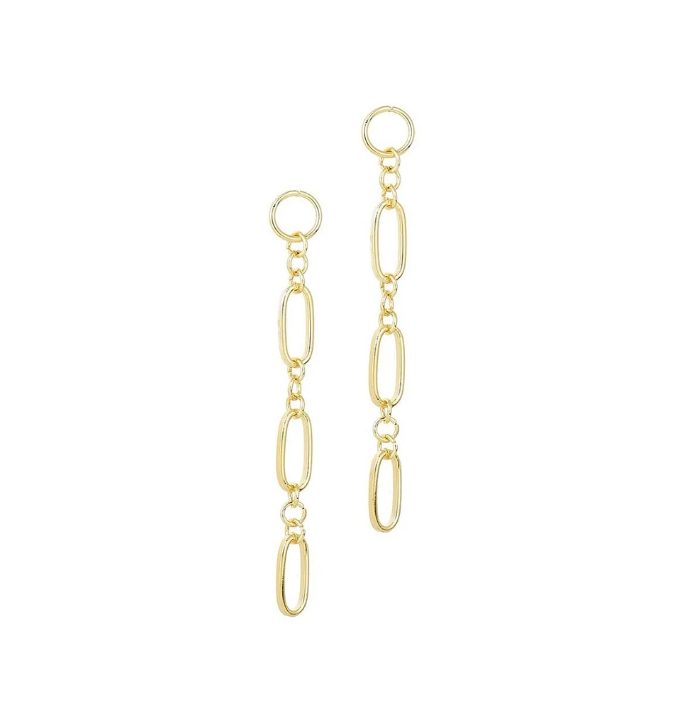 Oval Link Dangle Earrings for Women