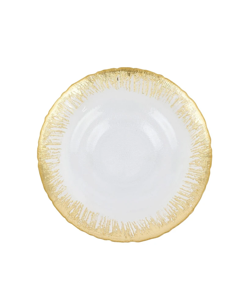 Vietri Rufolo Glass Brushstroke Medium Shallow Bowl