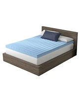 Vibe 4" Wave Convoluted Gel Memory Foam Mattress Topper