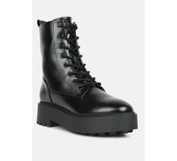 mosh faux leather ankle biker boots