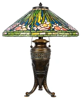 Dale Tiffany 27.5" Tall Pink Glades Tiffany Style Table Lamp - Multi