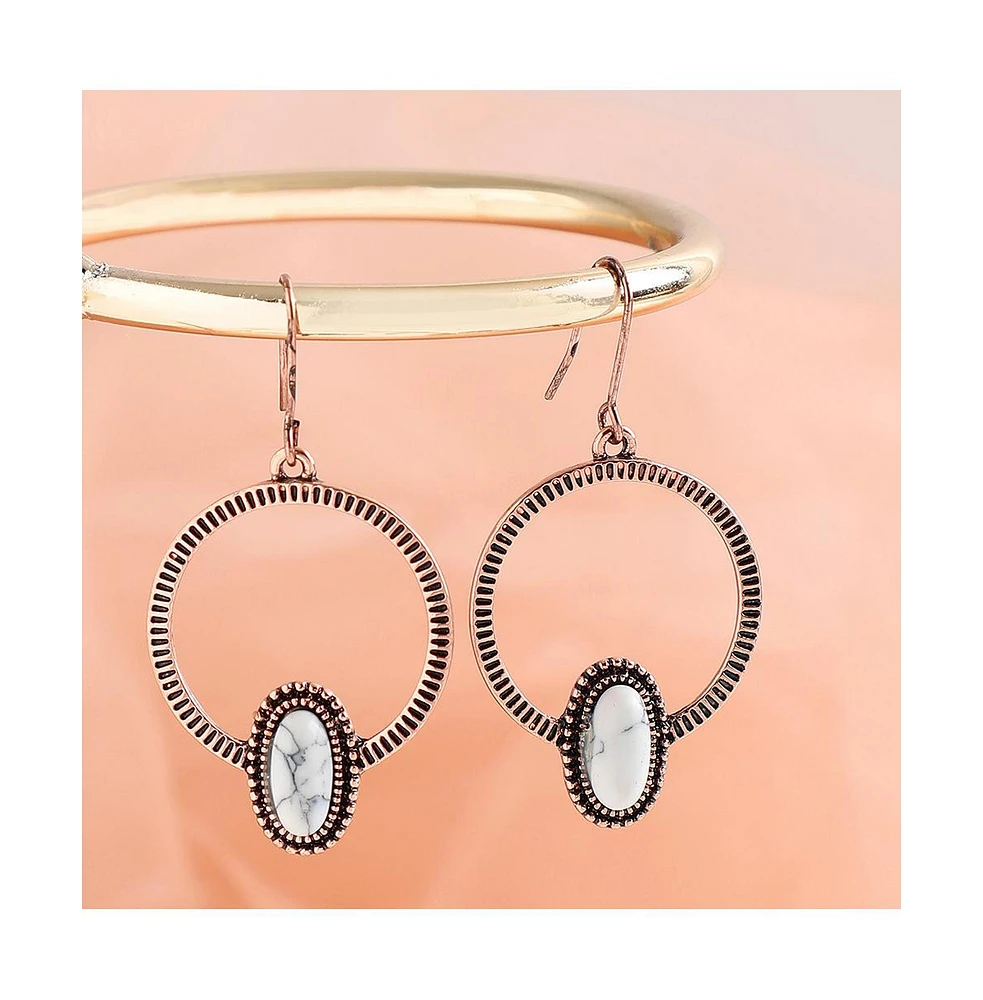 Sohi Women's Stone Drop Earrings