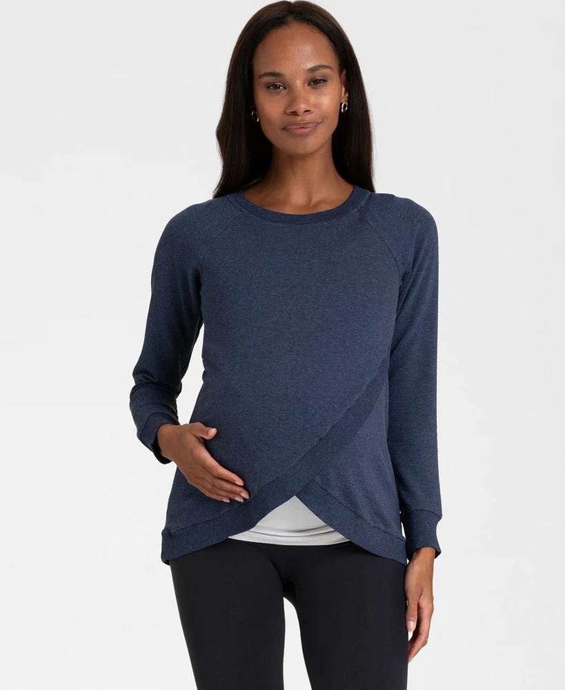 Seraphine Women's Cotton Blend Maternity and Nursing Sweatshirt