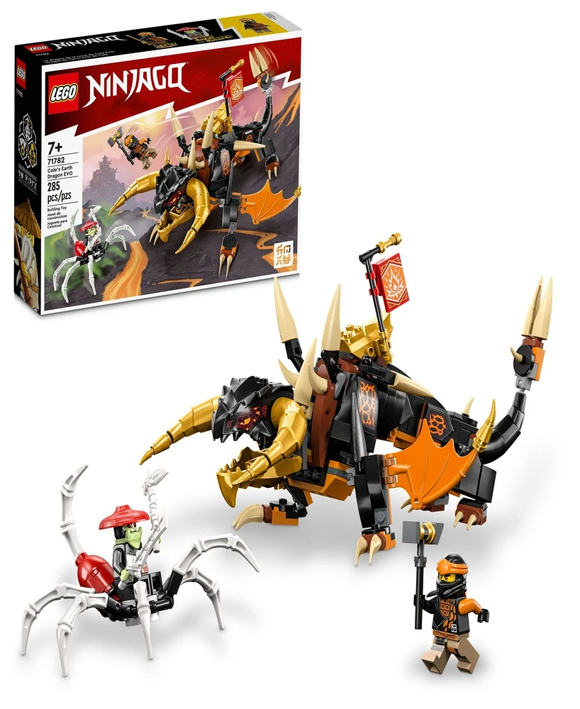 Lego Ninjago Cole's Earth Dragon Evo 71782 Building Toy Set with Cole and Bone Scorpio Minifigures