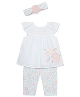 Little Me Baby Girls Daisy Love Tunic with Headband