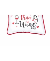 C&F Home 10" x 10" I Love You More Than Wine Valentine's Day Small Petite Throw Pillow