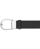 Montblanc Men's Horseshoe Buckle Reversible Leather Belt