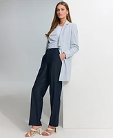 Dkny Women's Logo-Closure Long Blazer