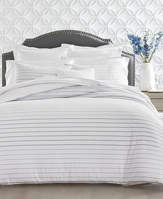 Last Act! Charter Club Seersucker Ombre Stripe Duvet Cover Set, Twin, Exclusively at Macy's