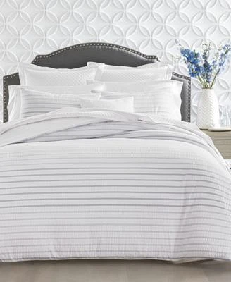 Charter Club Damask Designs Seersucker Ombre Stripe Comforter Set Created For Macys