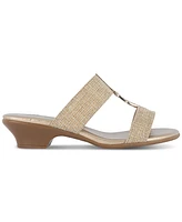 Jones New York Women's Eanna Ornamented Double Band Dress Sandals