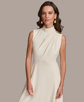 Donna Karan Women's Mock-Neck Sleeveless Midi Dress