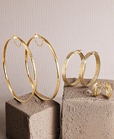 Italian Gold Double Twist Hoop Earrings in 10k Gold (10mm)