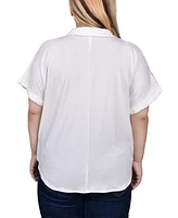 Ny Collection Plus Size Short Sleeve Blouse