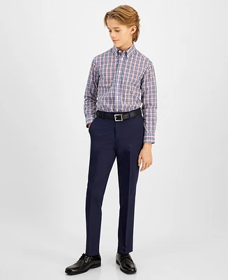 B By Brooks Brothers Big Boys Classic Machine Washable Dress Pants