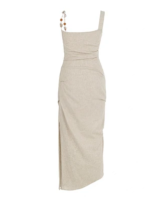 Women's Long Dress with Accessory Strap