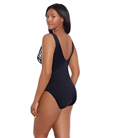 Longitude Women's Ruffle Surplice One-Piece Swimsuit