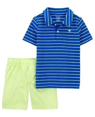 Carter's Toddler Boys Polo Shirt and Shorts, 2 Piece Set