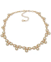 Anne Klein Gold-Tone Beaded Fancy Collar Necklace, 16" + 3" extender