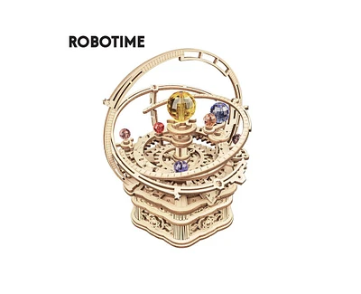 Robotime Kids 3D Wooden Puzzle Game - Starry Night Music Box - Assembly Model Building Kits - Toys for Children - Birthday Gifts