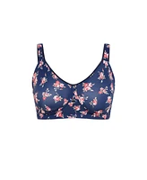 Plus Soft Caress Print Bra