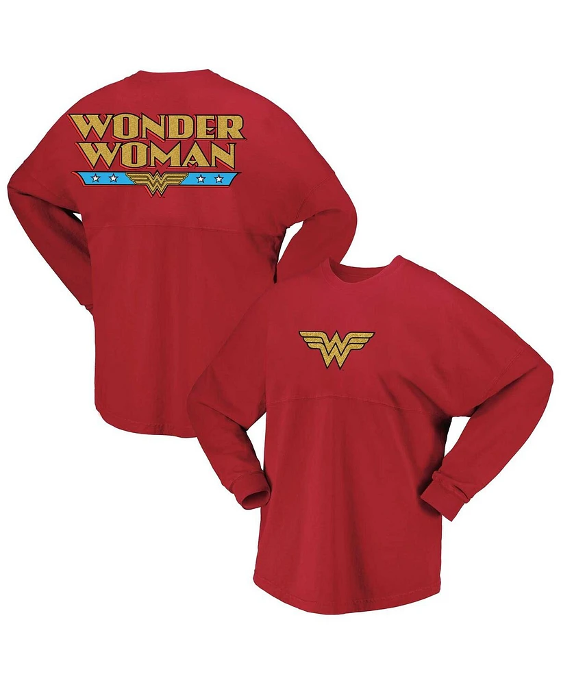 Women's Red Wonder Woman Original Long Sleeve T-shirt