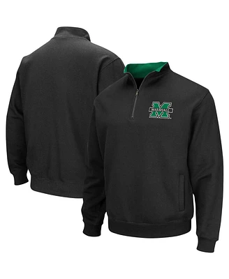 Men's Colosseum Black Marshall Thundering Herd Tortugas Logo Quarter-Zip Jacket