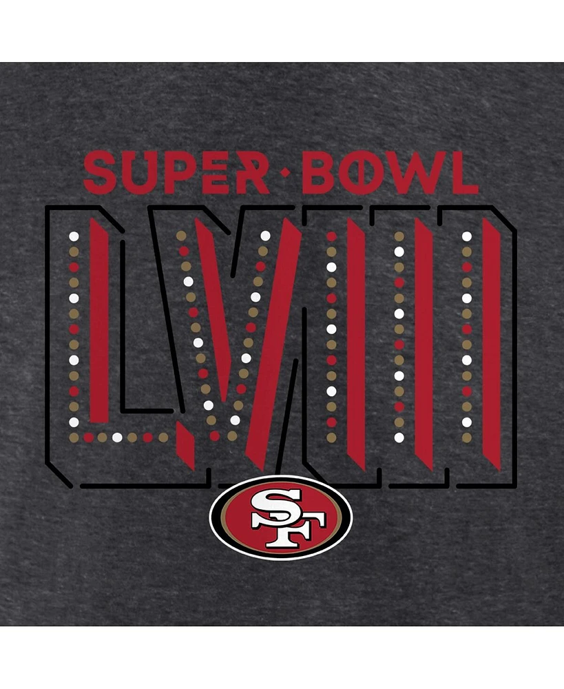 Men's Fanatics Heather Charcoal San Francisco 49ers Super Bowl Lviii Big and Tall T-shirt