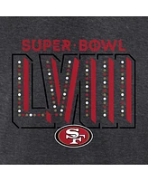 Men's Fanatics Heather Charcoal San Francisco 49ers Super Bowl Lviii Big and Tall T-shirt