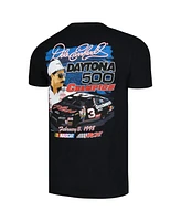 Men's Checkered Flag Sports Black Dale Earnhardt 1998 Daytona 500 Champion Anniversary T-shirt