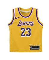 Toddler Boys and Girls Nike LeBron James Gold Los Angeles Lakers Swingman Player Jersey - Icon Edition