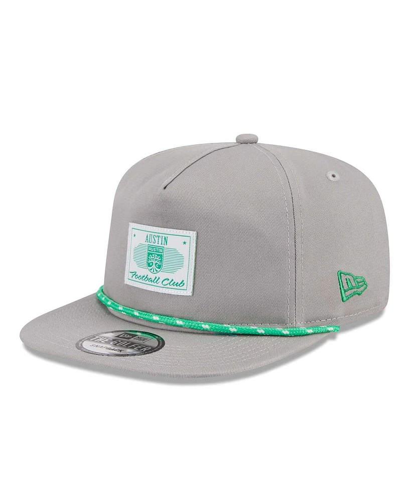 Men's New Era Gray Austin Fc Established Patch 9FORTY A-Frame Trucker Adjustable Hat