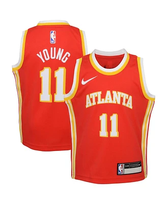 Baby Boys and Girls Nike Trae Young Red Atlanta Hawks Swingman Player Jersey - Icon Edition