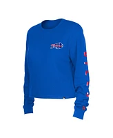 Women's New Era Royal Buffalo Bills Thermal Crop Long Sleeve T-shirt